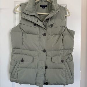 Lands' End Sage Green Puffer Vest